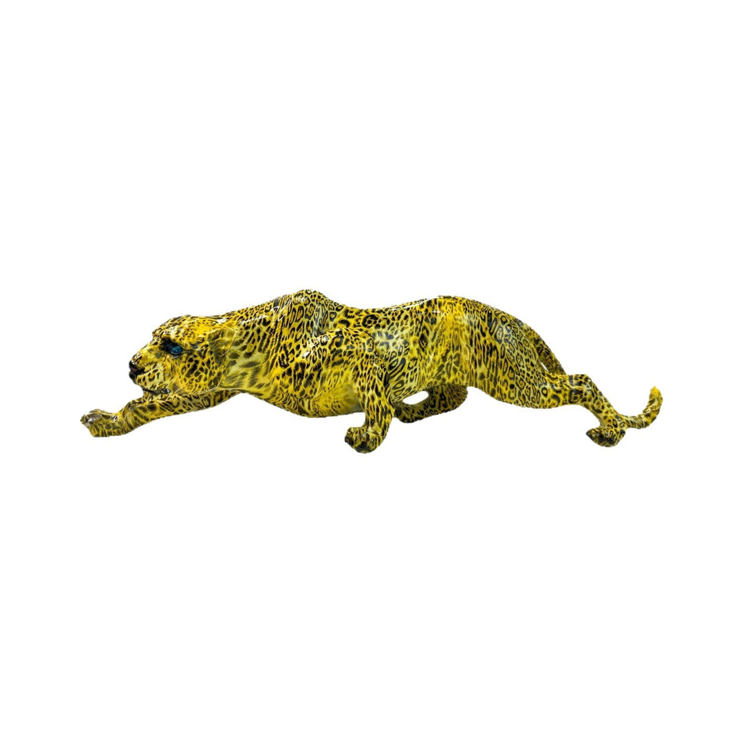 Artistic and colorful animal figure in panther shape