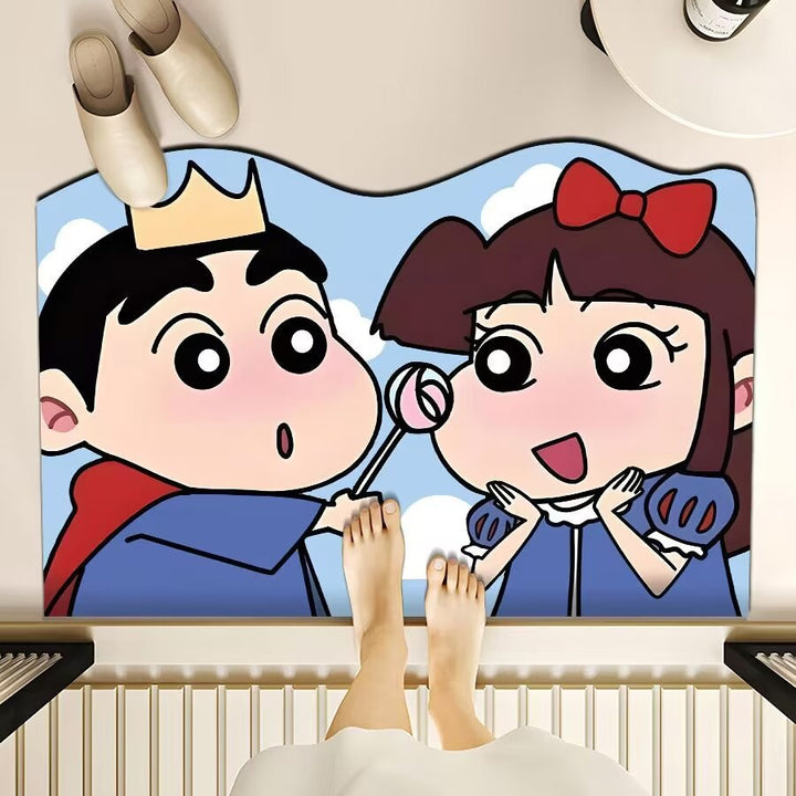 Playful Cartoon-Themed Floor Mat