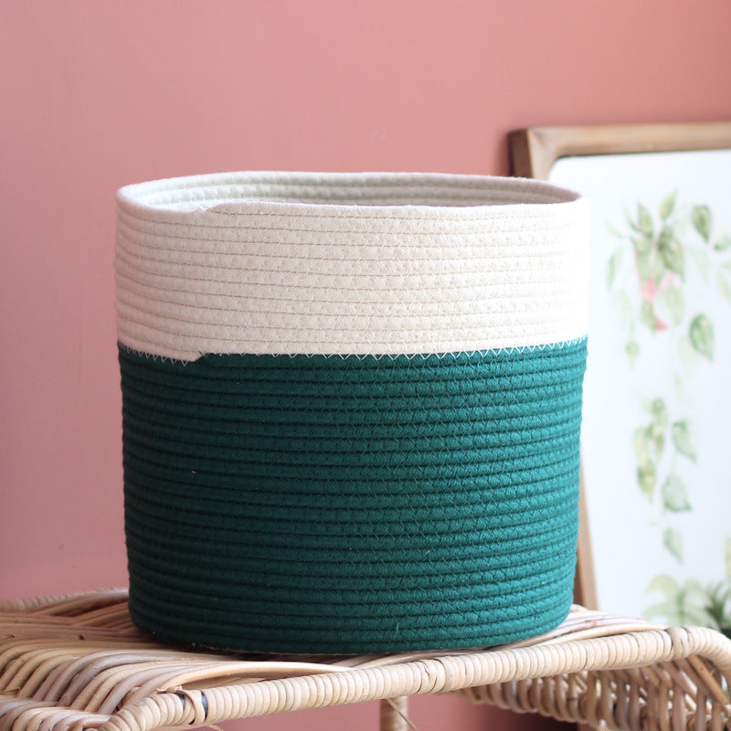 Handcrafted cotton storage basket