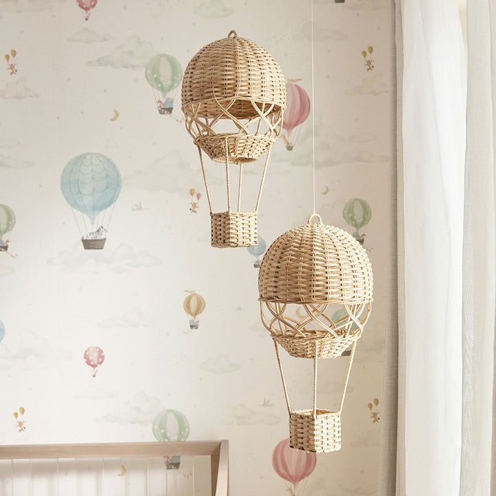 Handmade pendant lamp in hot air balloon design
