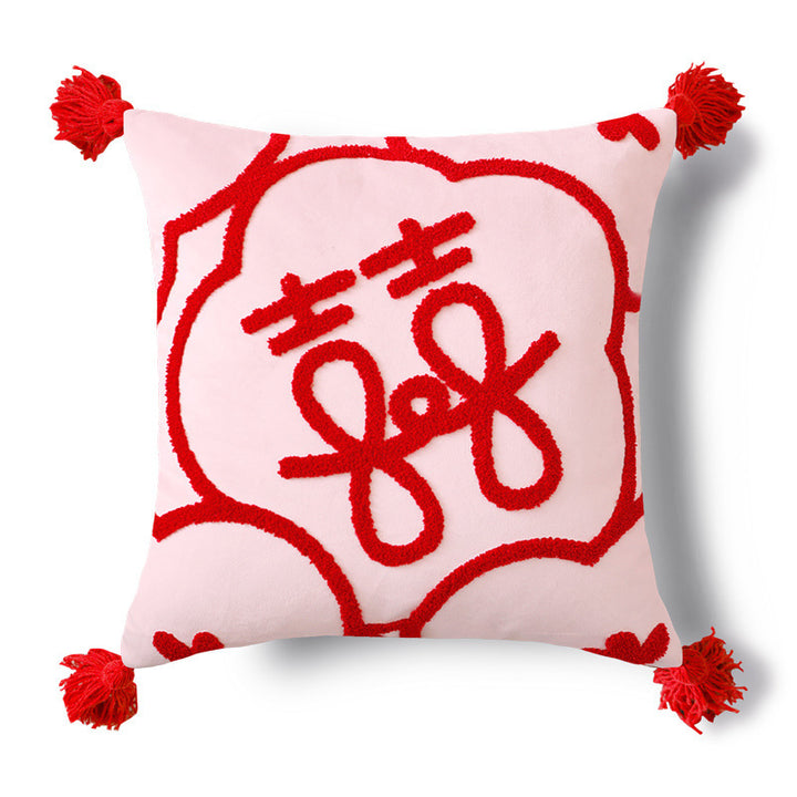 Decorative Velvet Patterned Throw Pillow