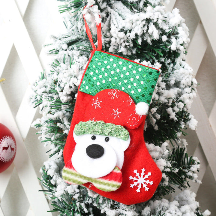 Christmas stocking with reindeer motif