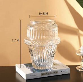 Decorative Textured Glass Planter