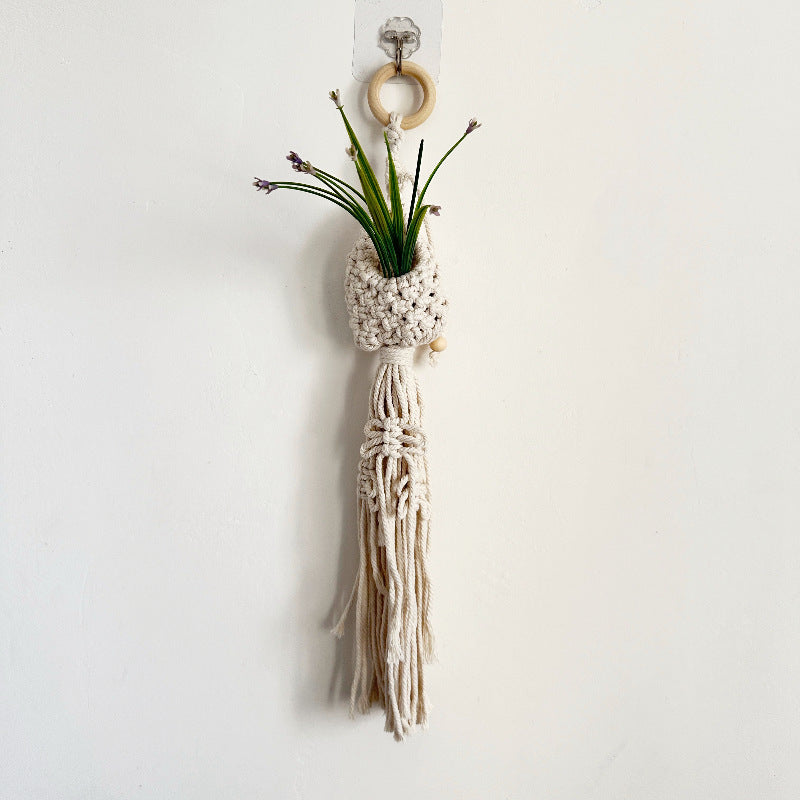 Macrame Plant Hanger with Decorative Tassels
