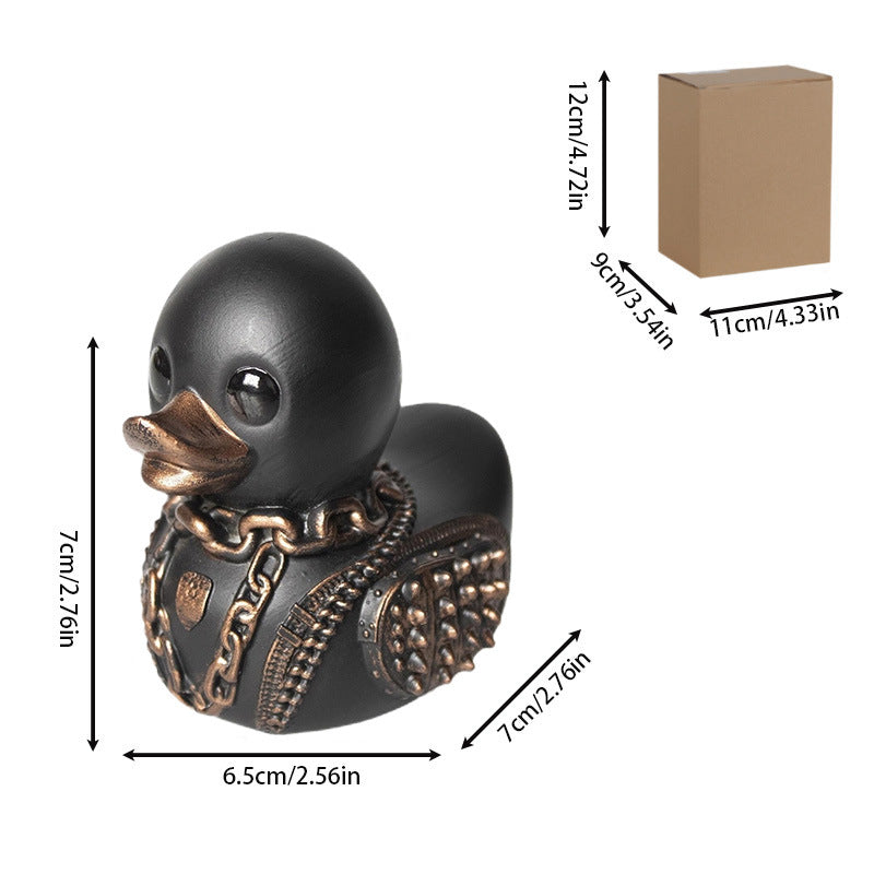 Decorative rubber duck with stylish haircut