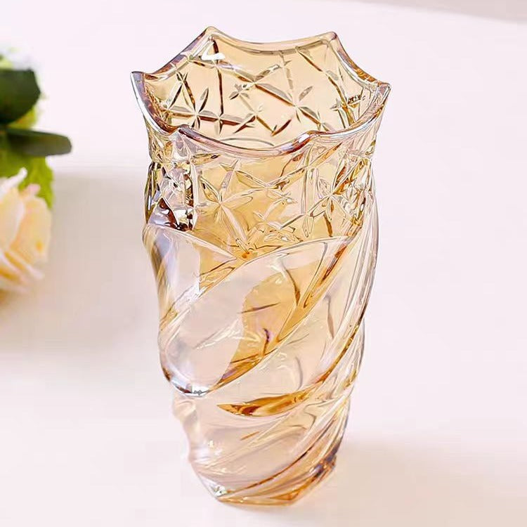 Artistic Twisted Glass Vase