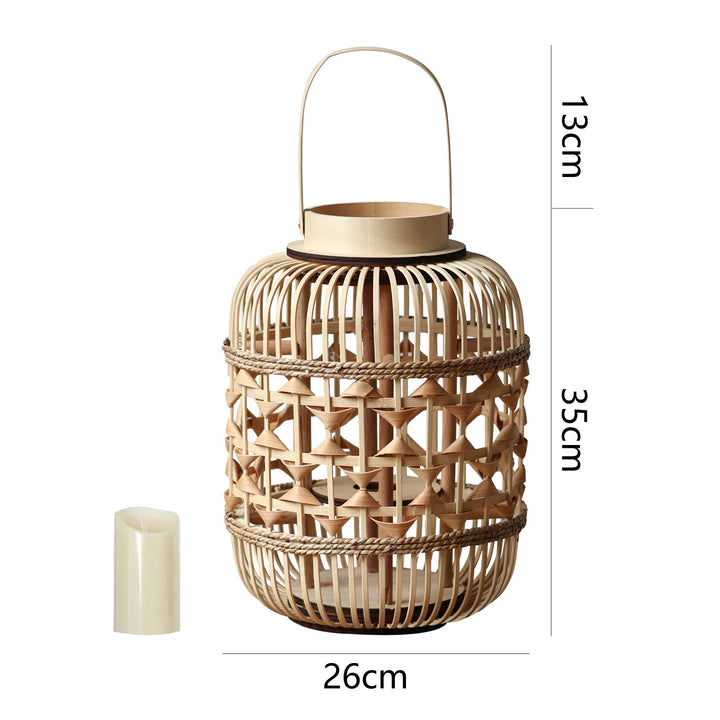 Decorative Lantern made of woven bamboo