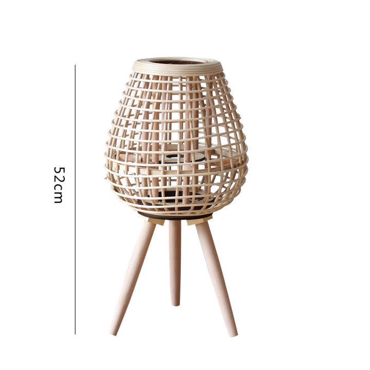 Decorative Rattan Lantern with Carry Handle