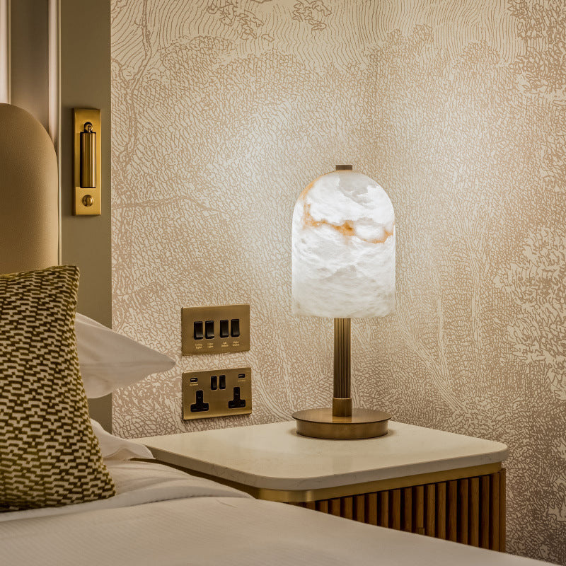 Contemporary natural stone table lamp