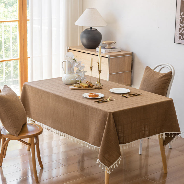 Elegant Woven Tablecloth