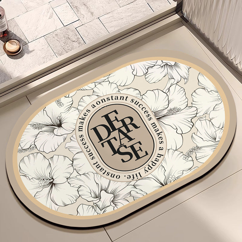 Decorative Oval Indoor Mat for Home