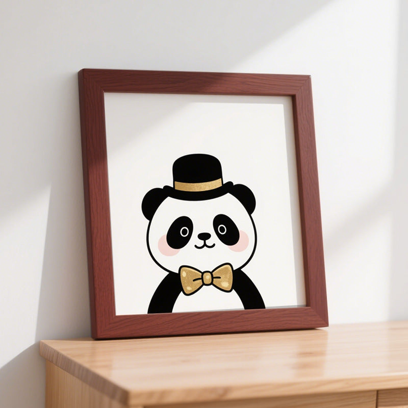 Whimsical Panda Illustration Frame