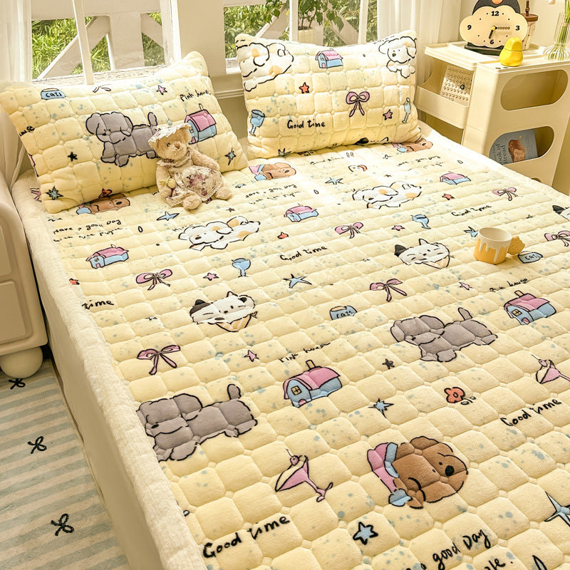Plush Cartoon-Themed Blanket