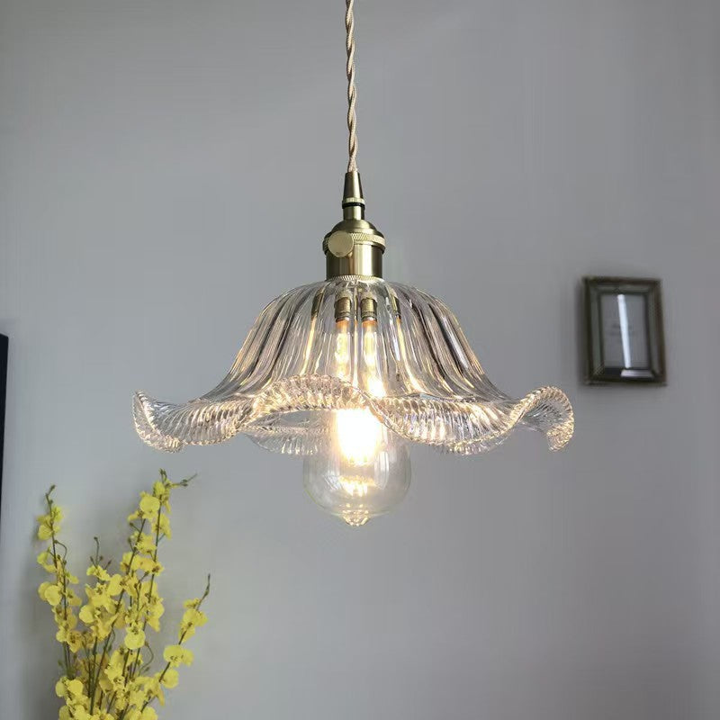 Vintage Glass Hanging Pendant Light