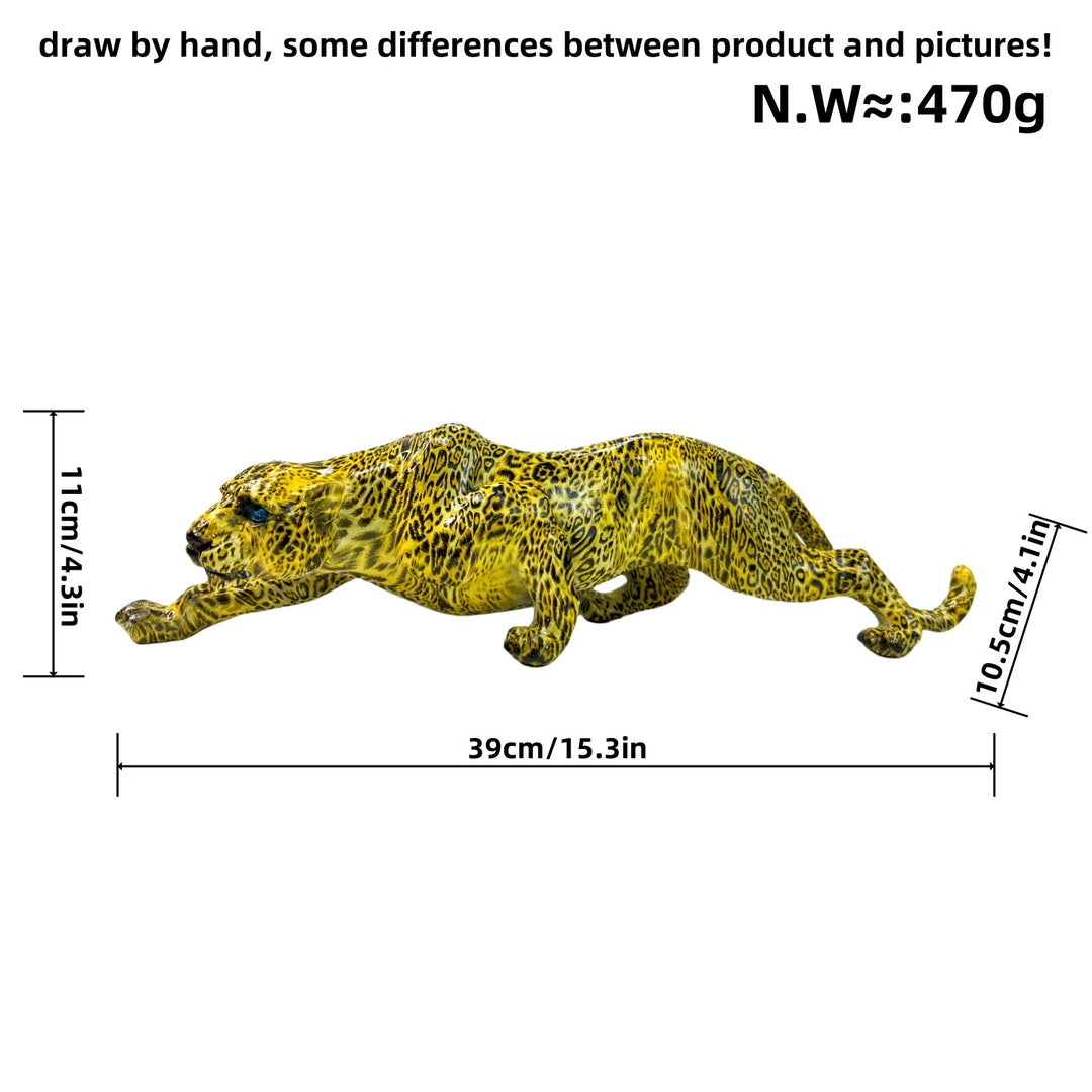 Artistic and colorful animal figure in panther shape