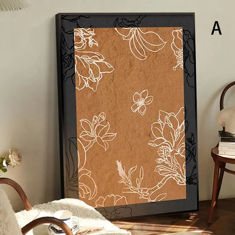 Floral Textured Framed Wall Art
