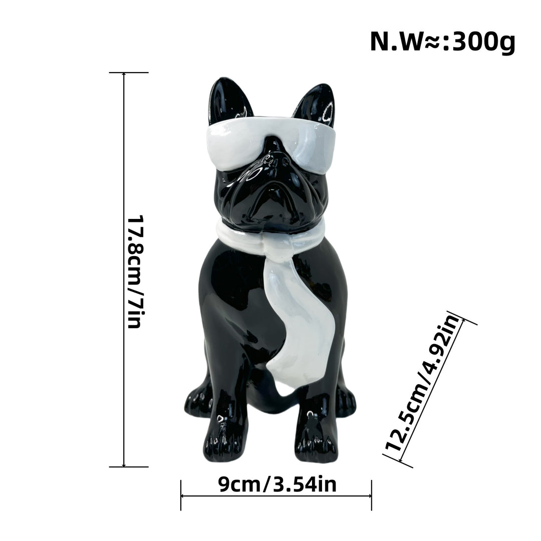 Colorful Bulldog Decoration Figurine Made of Resin