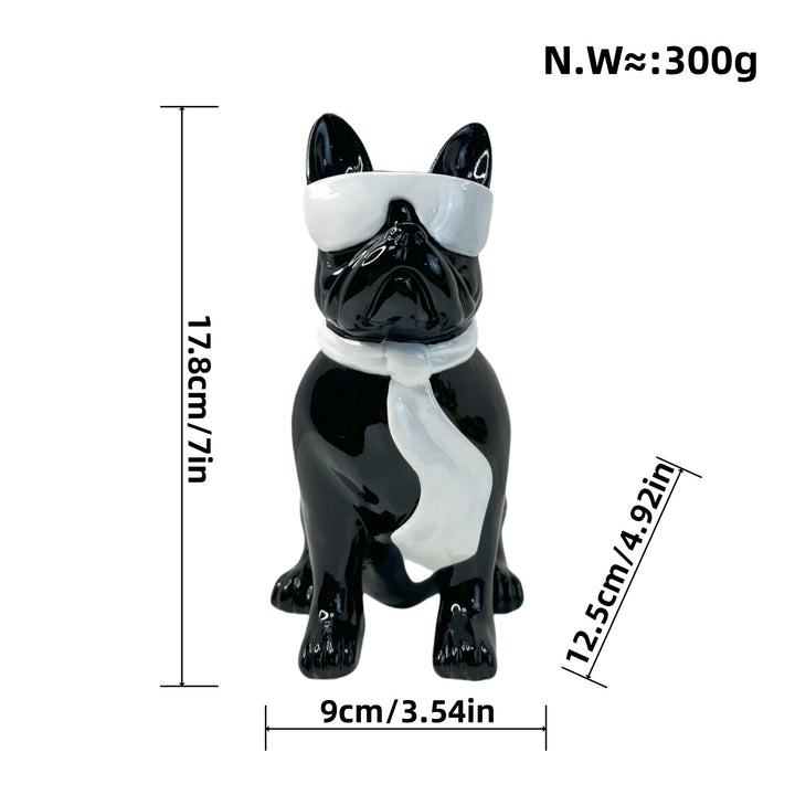 Colorful Bulldog Decoration Figurine Made of Resin