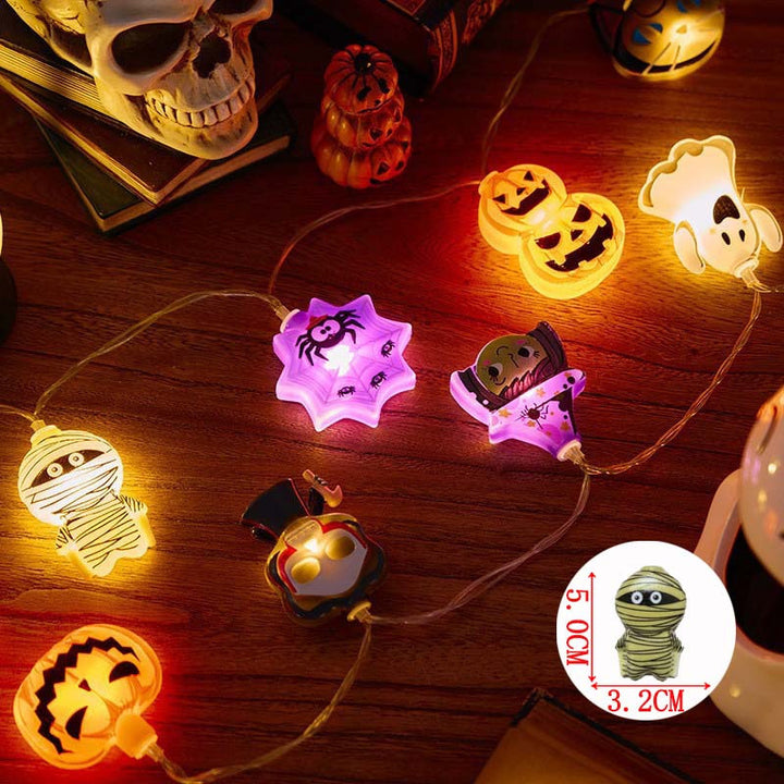 Decorative Halloween LED Pumpkin Ghost Bat String Lights