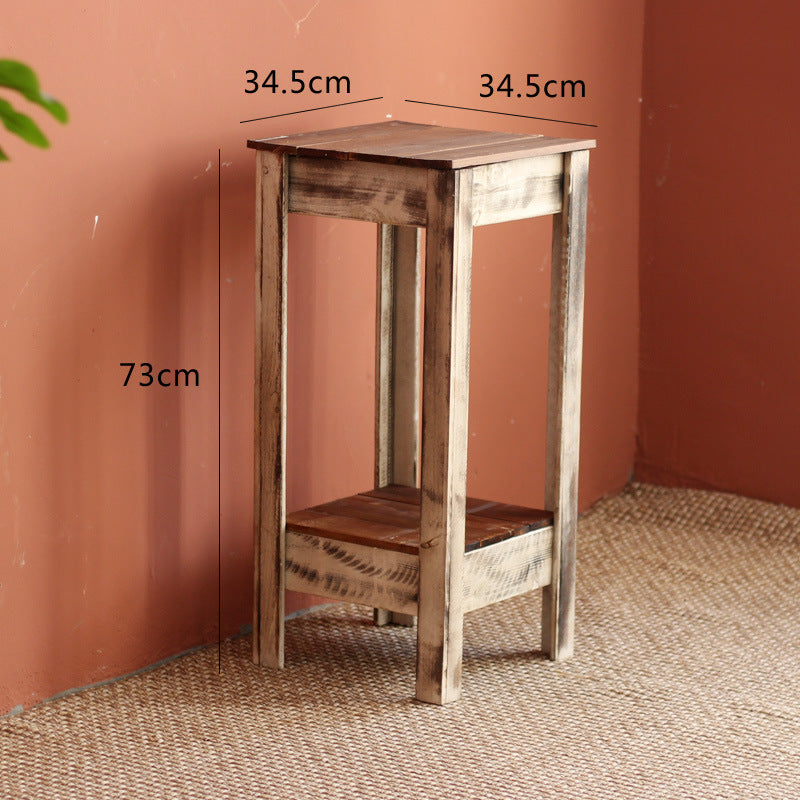 Handmade side table made of solid wood