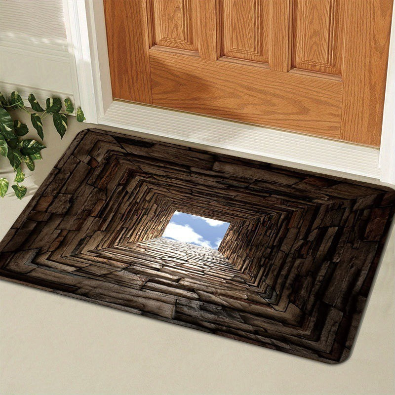 Artistic 3D Illusion Welcome Mat for Entryway