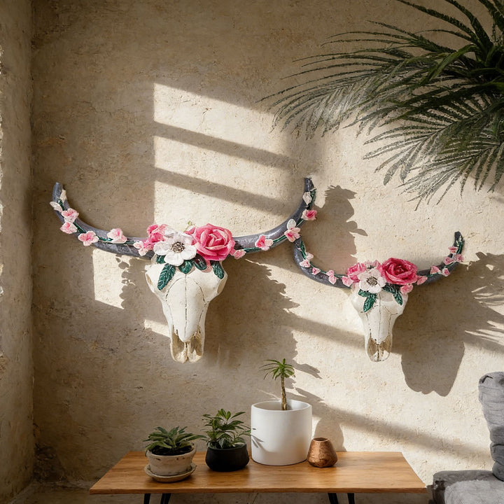 Floral Skull Wall Decor