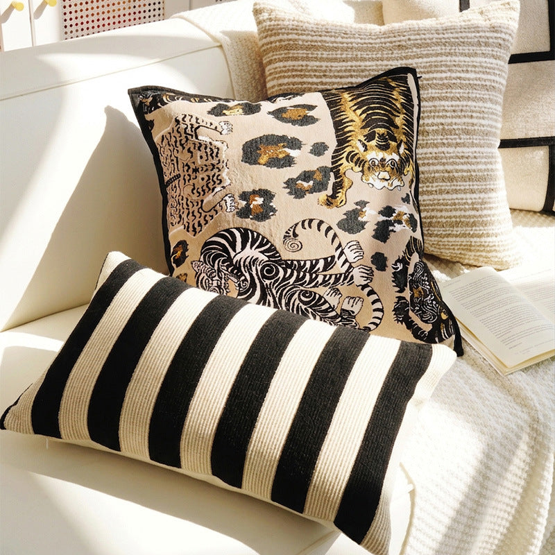 Artistic Animal-Print Decorative Throw Pillow