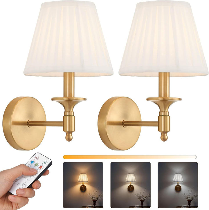 Remote-controlled wall lamp
