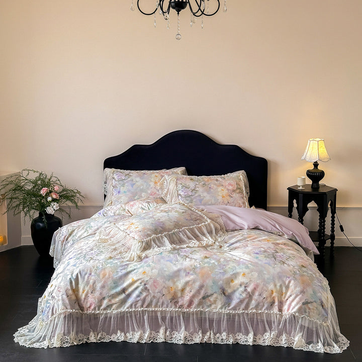 Vintage Floral Print Bedding Set Avarnia