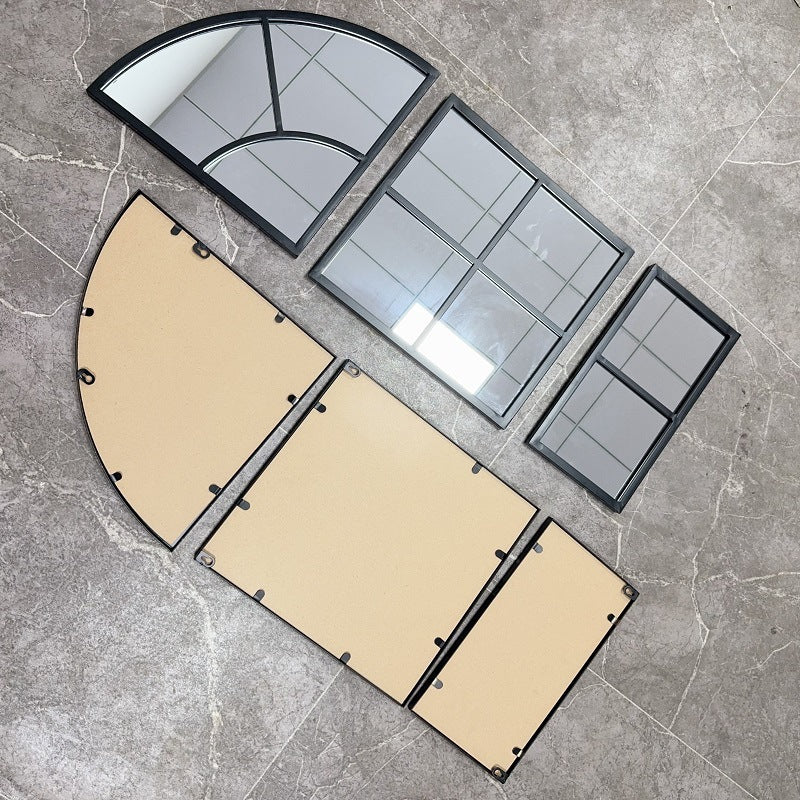 Arched Window Pane Wall Mirror