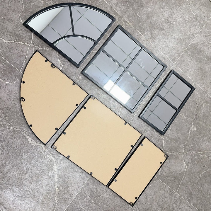 Arched Window Pane Wall Mirror