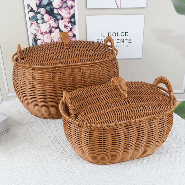 Handwoven Wicker Storage Basket