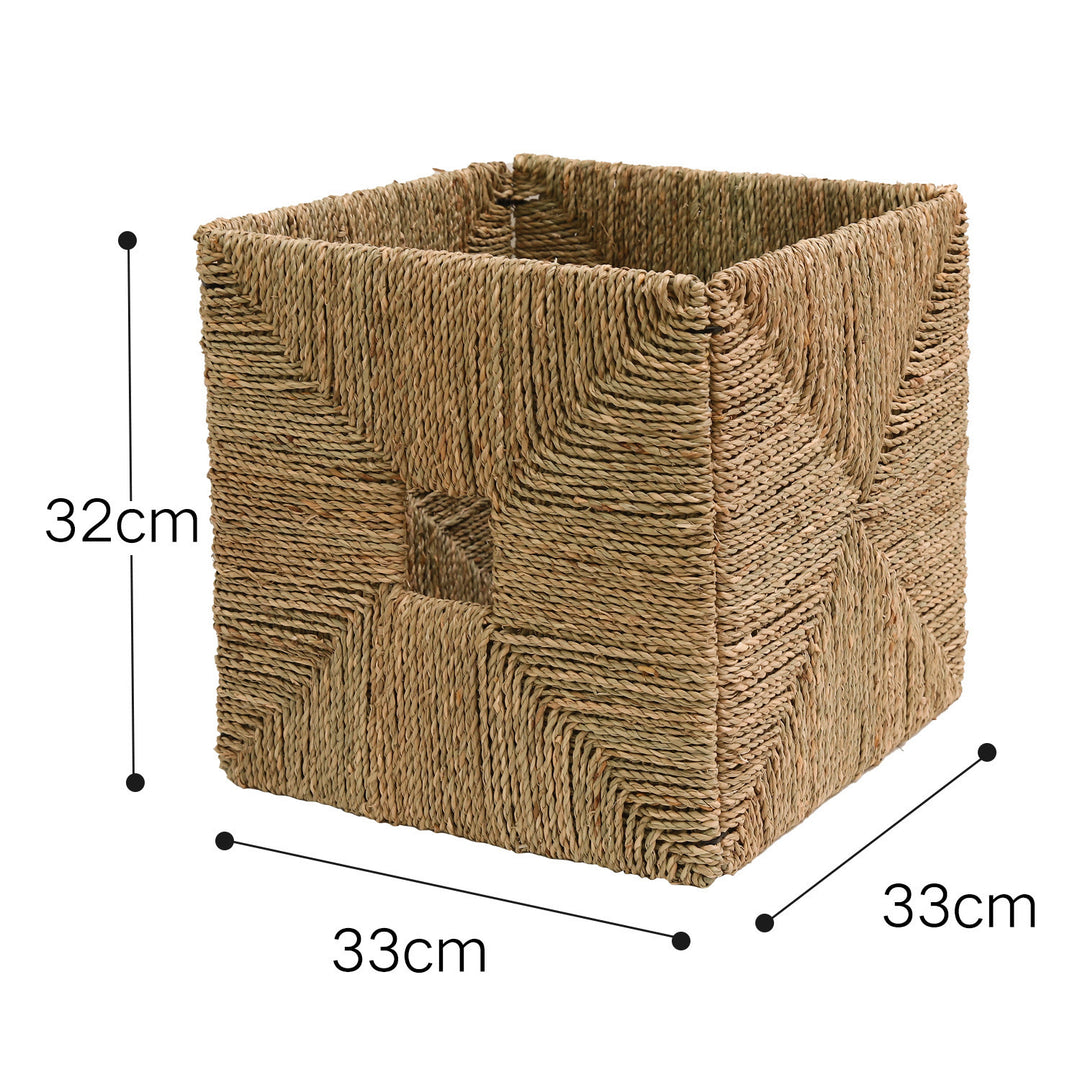 Rustic Decorative Basket Made of Natural Fibers