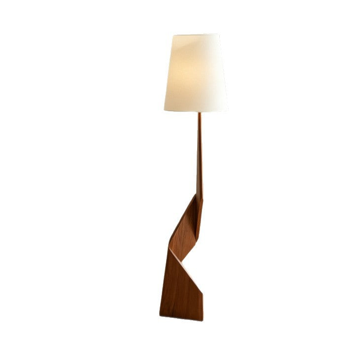Artistic wooden floor lamp