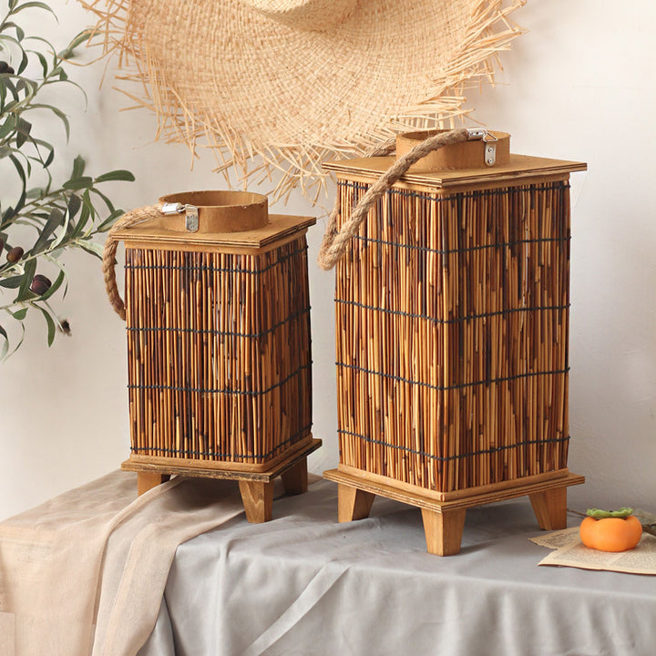 Handcrafted lantern made of natural material