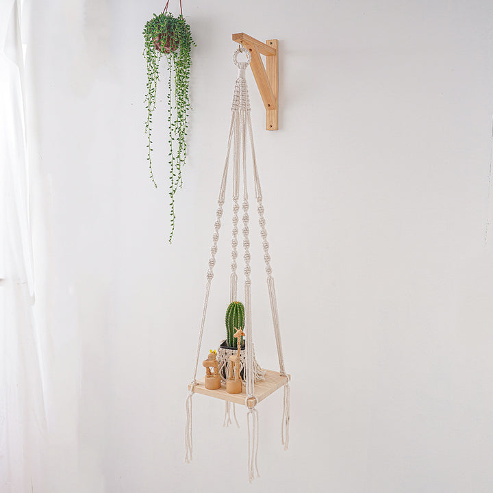 Macrame Plant Hanging Shelf