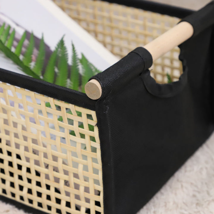 Modern storage container with rattan look