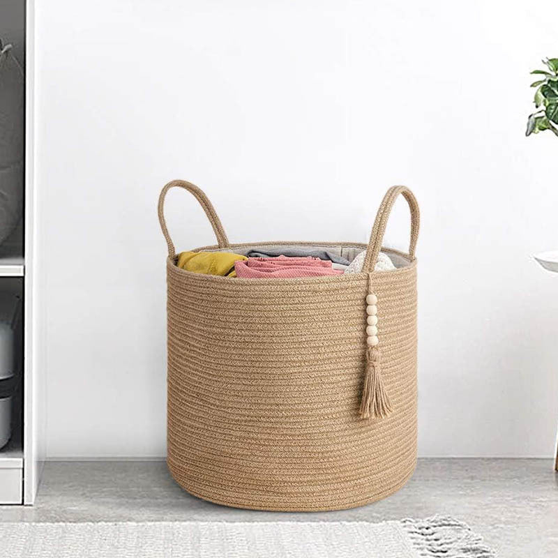 Stylish carrying basket with colorful handles