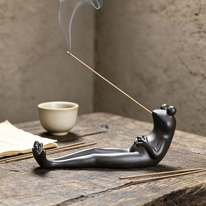 Playful Frog Figurine