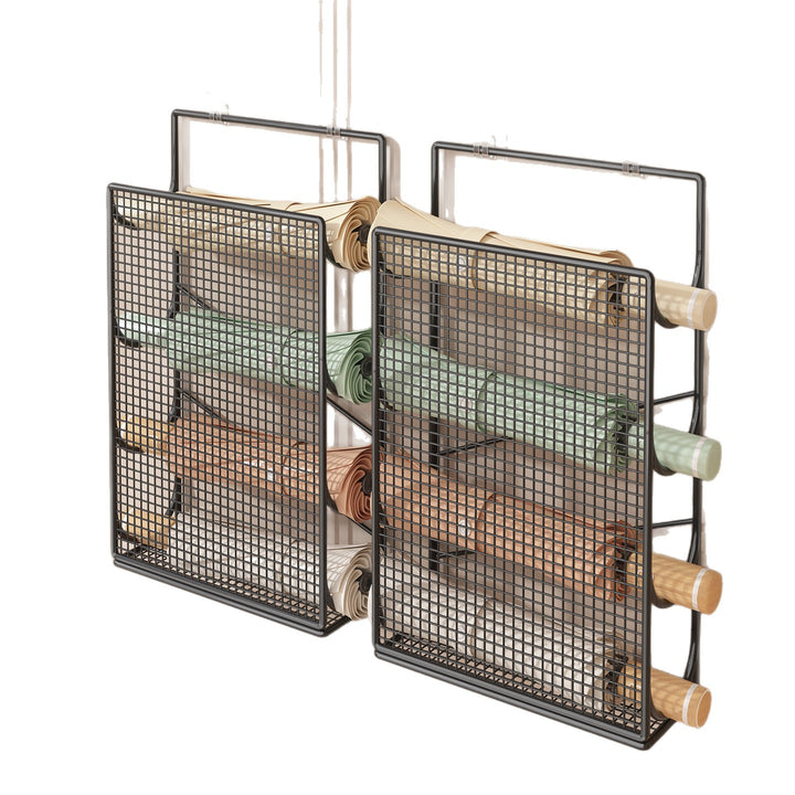 Wall-mounted roll paper organizer