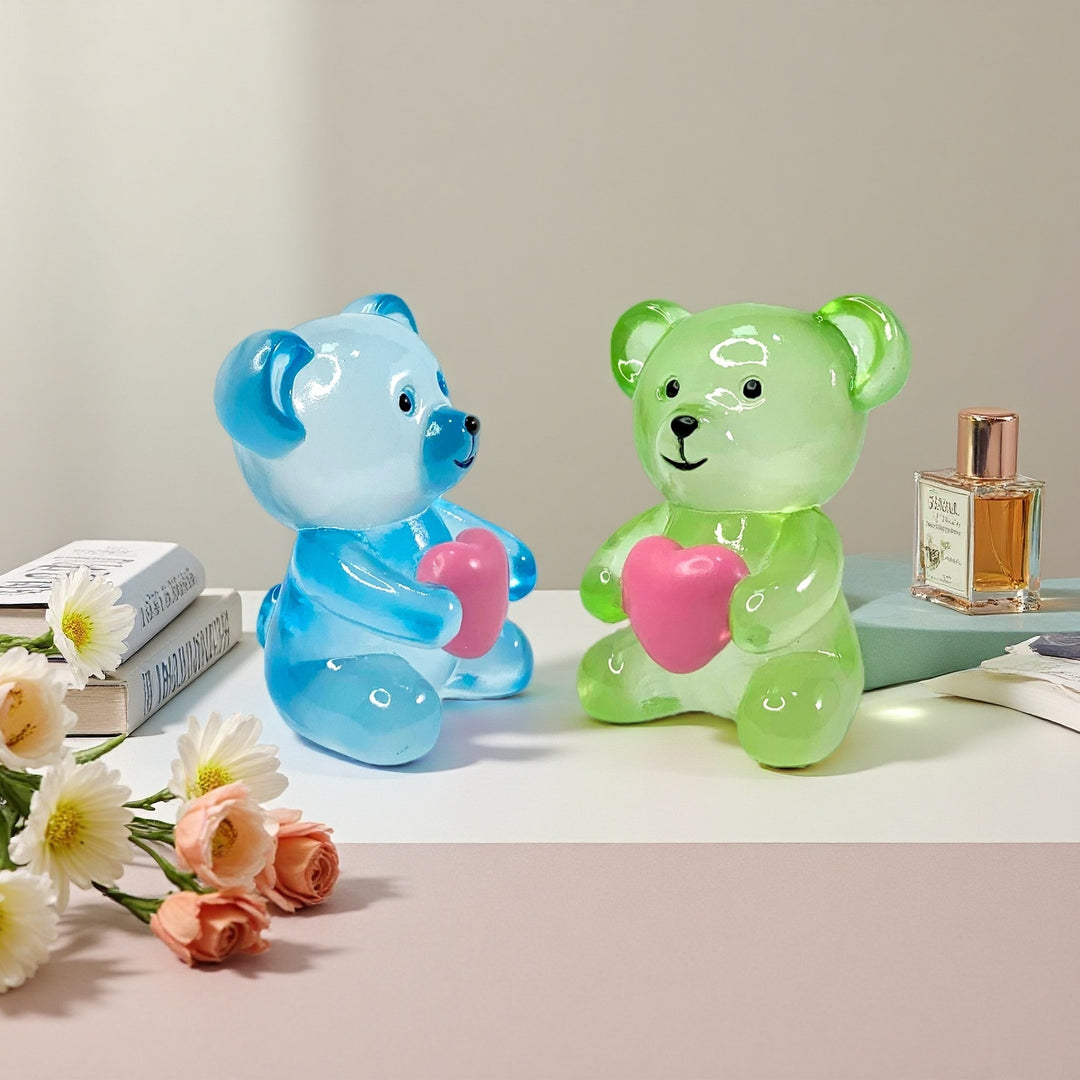 Decorative bear figure with heart