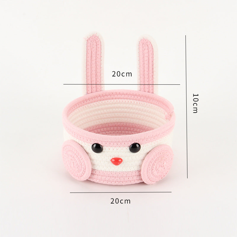 Playful Storage Basket in Bunny Design