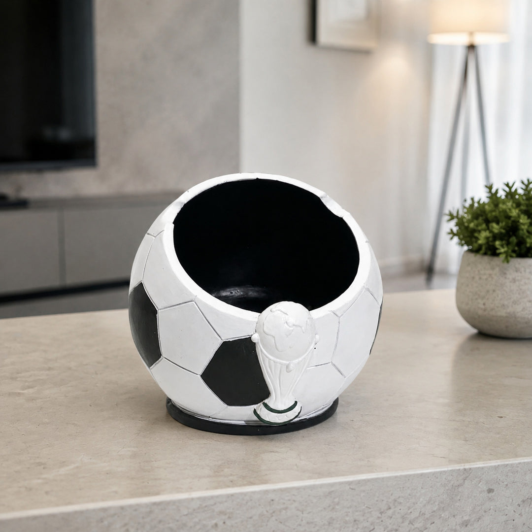 Decorative figure football with glossy surface