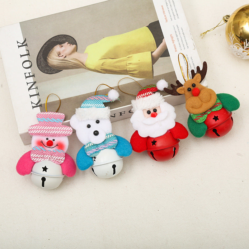 Festive Christmas Bell with Santa Motif