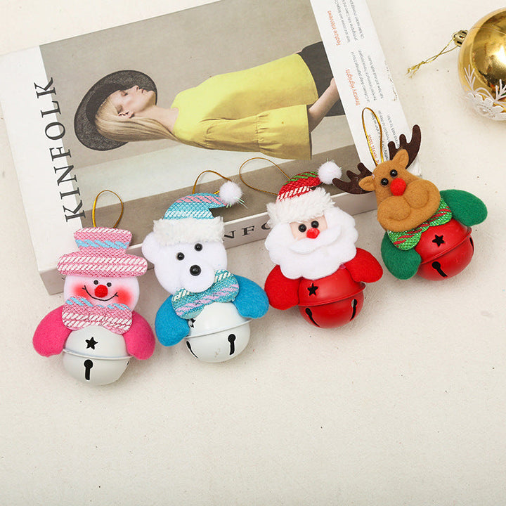 Festive Christmas Bell with Santa Motif
