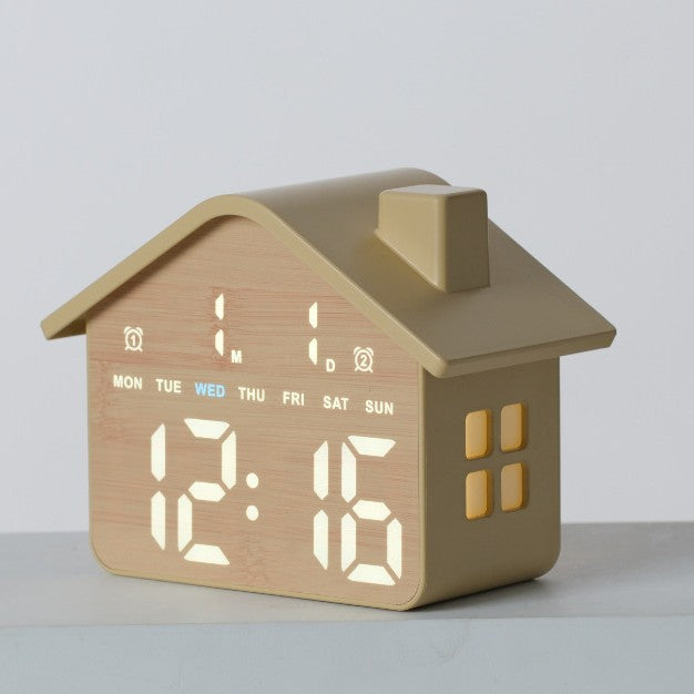 Digital Alarm Clock in Creative House Design