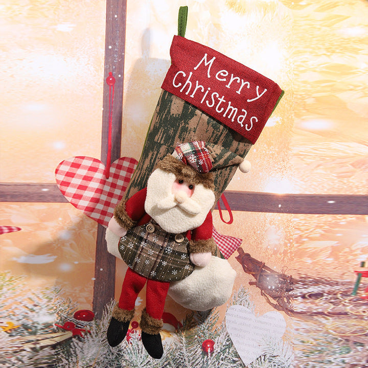 Decorative Christmas stocking in reindeer design