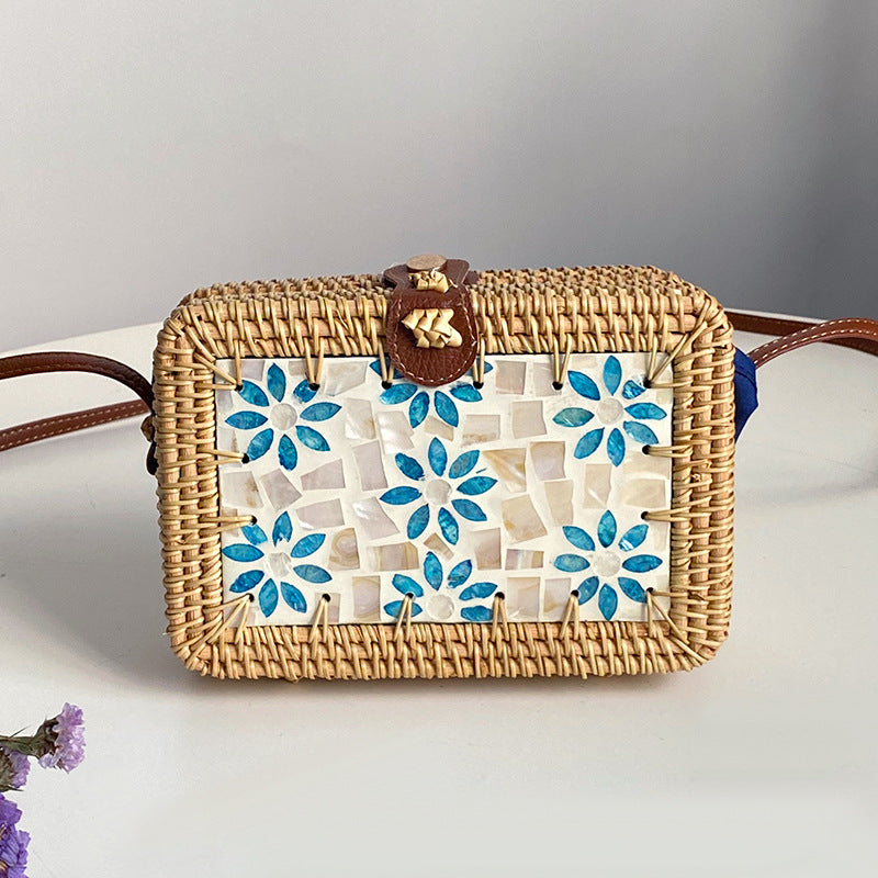 Handwoven basket bag