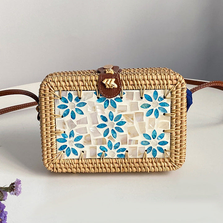 Handwoven basket bag