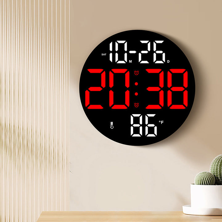 Digital wall clock with temperature and hygrometer function